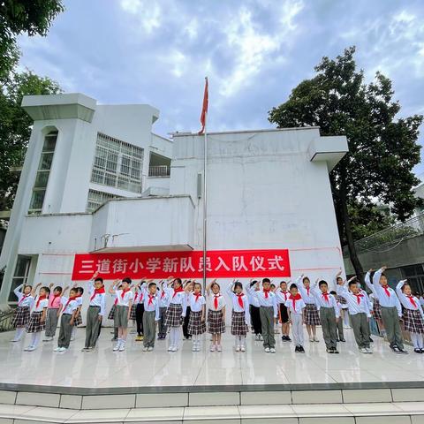 家校同心 悦见成长——三道街小学民主路校区新队员入队仪式