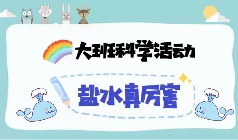 科学活动《盐水真厉害》