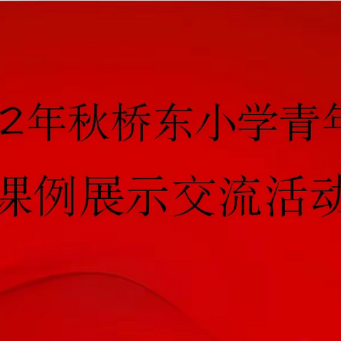 挥洒青春激情，点亮教学智慧——记2022年秋桥东小学青年教师课例展示交流活动