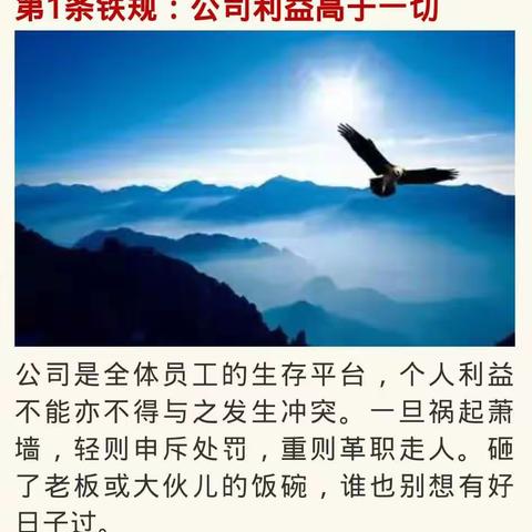 一个好公司必有的铁规定！