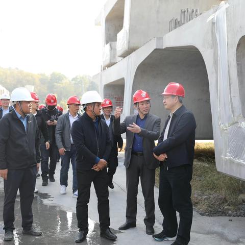 马鞍山市政协副主席卓龙华到中铁四局宁马城际铁路制梁场视察