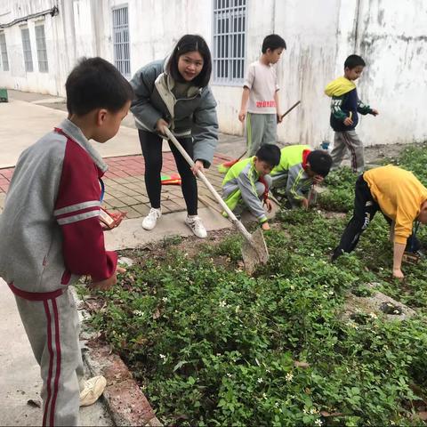 扛起锄头，拾起树苗，心有所向，便能种下希望——宾阳县露圩镇浪利小学植树节侧记