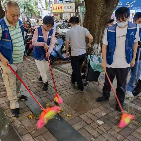 建设街社区联合包点单位区政府办开展“五爱”环境卫生大扫除活动