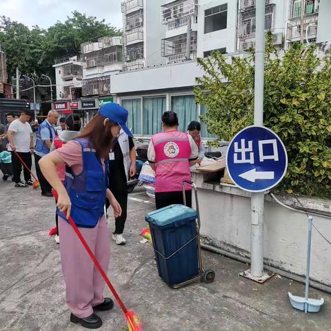 建设街社区联合包点单位市委政策研究室、区政府办开展“五爱”环境卫生大扫除活动