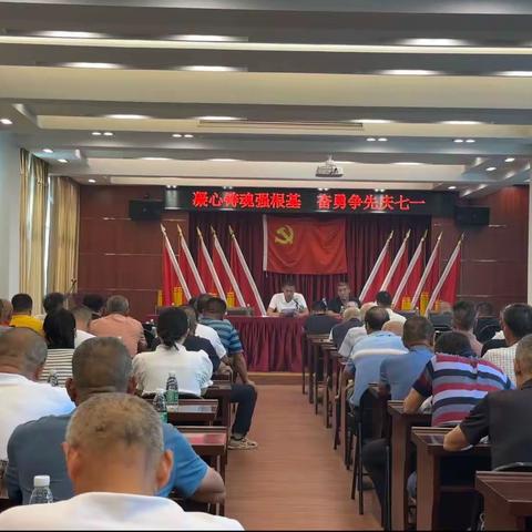 白礁村党委召开“凝心铸魂强根基 奋勇争先庆七一”党员大会