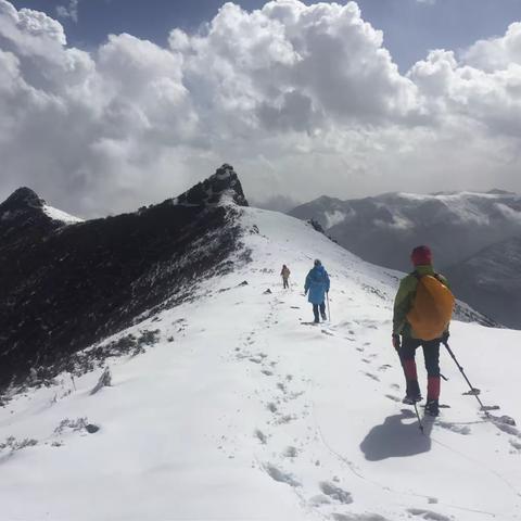 漫步红后山，不见秋色却遇雪