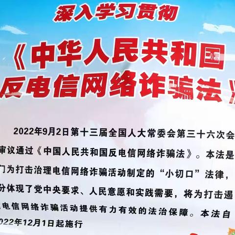 骆集信用社开展反电信网络诈骗法宣传