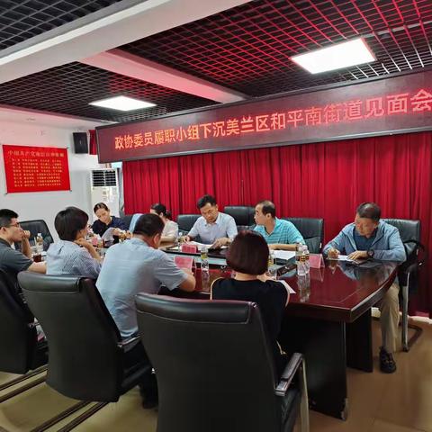 美兰区和平南街道召开政协委员履职小组见面会