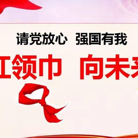 请党放心      强国有我————红领巾 向未来