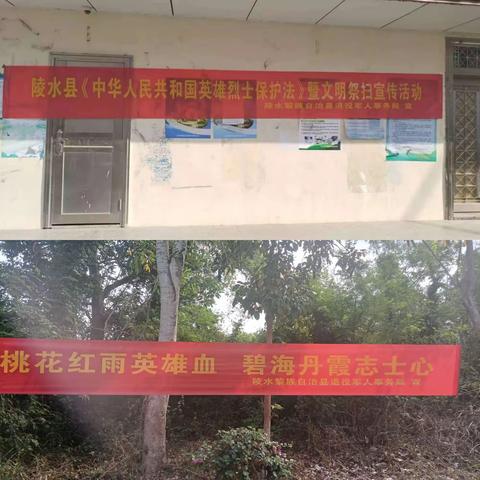 文罗镇退役军人服务站开展《中华人民共和国英雄烈士保护法》暨烈士墓祭扫宣传活动。