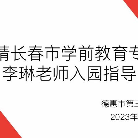 深耕细作提质效 研学思悟启新程—德惠市第三幼儿园邀请专家入园指导教学工作