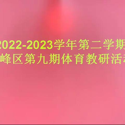 体育课堂展风采 学科教研促成长——安阳市文峰区2022—2023学年第二学期第九期体育教研