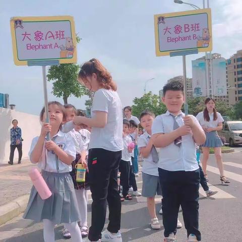 汉港生态幼儿园参观恒昇小学活动