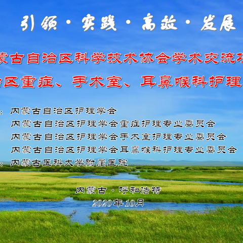 内蒙古自治区护理学会 重症护理、手术室护理、耳鼻喉科护理学术会议圆满闭幕