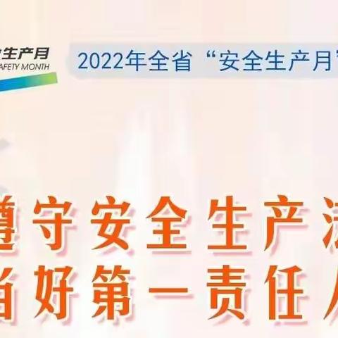 泰康人寿宜宾中支2022“安全生产月”|遵守安全生产法 当好第一责任人