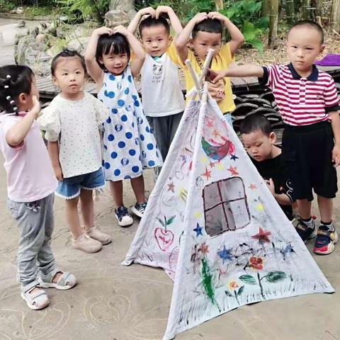 童“颜”童语，我有“画”说－－德宏州幼儿园总园小小一班第5组DIY手绘帐篷亲子活动