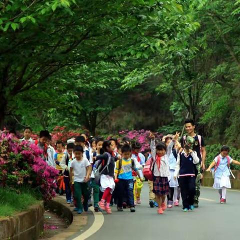 内黄县第七实验小学生活类音乐体验式作业——春游踏青唱《郊游》，自创乐器打击乐