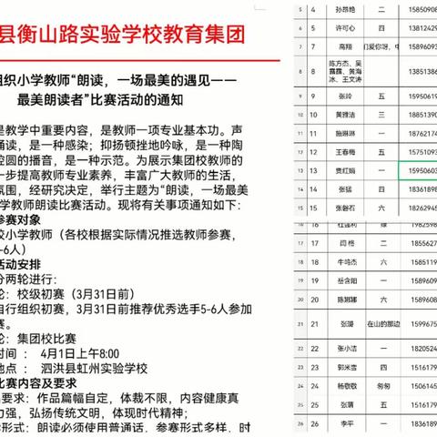 “朗读，一场最美的遇见”———衡山路教育集团举行小学教师朗读比赛活动