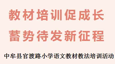 教材培训促成长，蓄势待发新征程——记官渡路小学语文教材教法培训活动