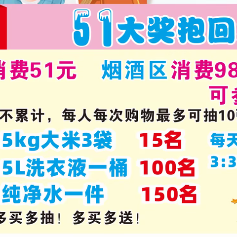 京辉超市 五一狂欢大奖抱回家4🈷️28日~5🈷️2日