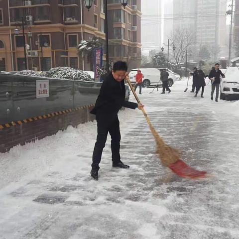 尉家坡社区以雪为令，雪停路净保通行！