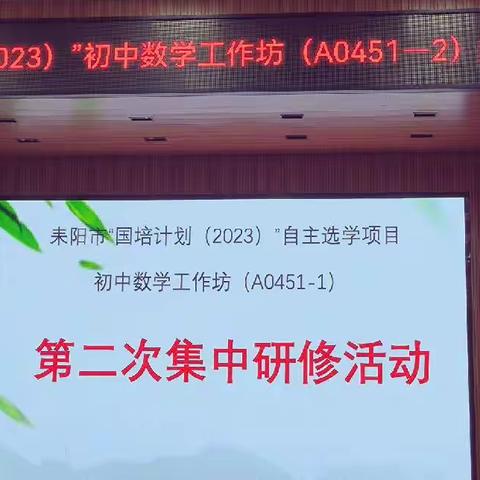 耒阳市“国培计划（2023）”自主选学数学工作坊第二次线下集中研修活动