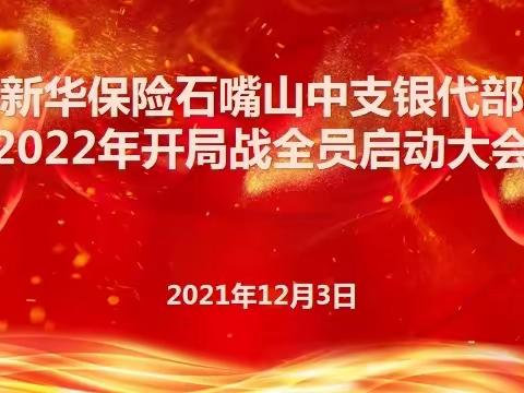 新华保险石嘴山中支银代部2022年开局战全员启动大会