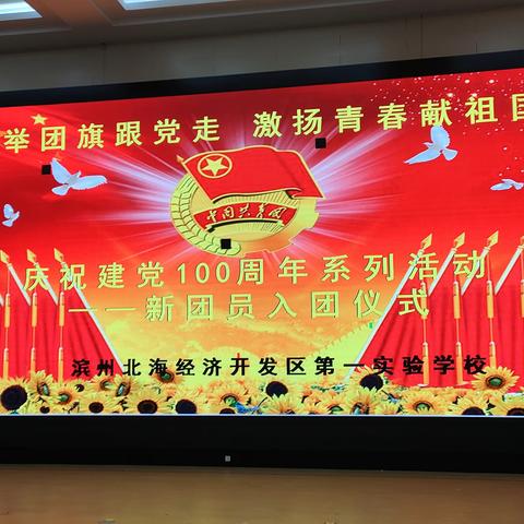 高举团旗跟党走  激扬青春献祖国——庆祝建党100周年系列活动及新团员入团仪式年