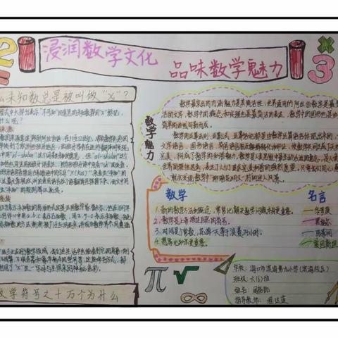 快乐学数学，趣味手抄报——海口市滨海第九小学首届"梦想杯"数学文化节