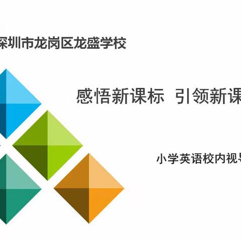 感悟新课标 引领新课堂—— 记龙盛学校小学英语校内视导