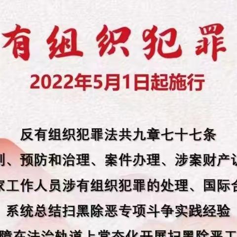 知法于心 守法于行——淇县卫都街道办事处袁庄中心小学开展《反有组织犯罪法》宣传活动