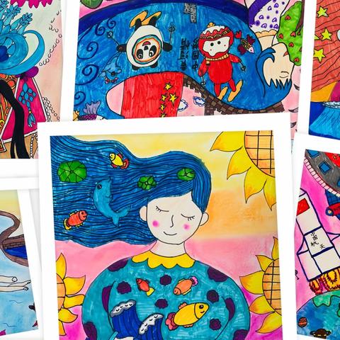 惠济区图书馆“童画黄河”少儿美术作品征集暨巡展活动