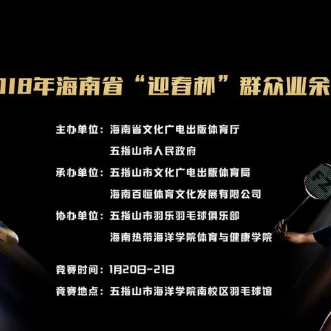 2018年海南省“迎春杯”群众业余羽毛球比赛参赛代表队名单公示