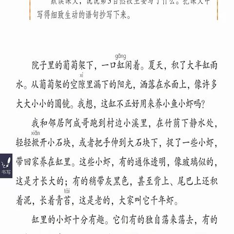 第十五课《*小虾》课文跟读