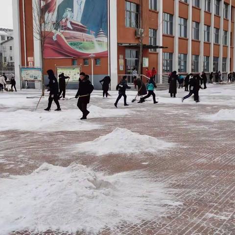 师生乐冬雪，雪趣共童心——白麟小学师生开展集体扫雪活动