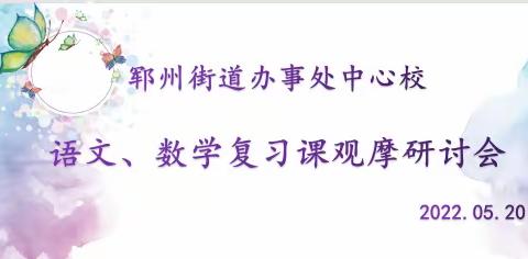 暮春渐行初夏至，复习研讨绘画卷——郓州中心校语文、数学复习课观摩研讨会