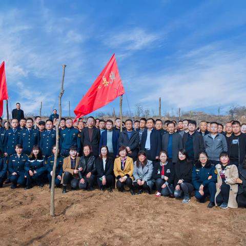 乾县交通运输局参加乾陵景区黄巢沟义务植树活动