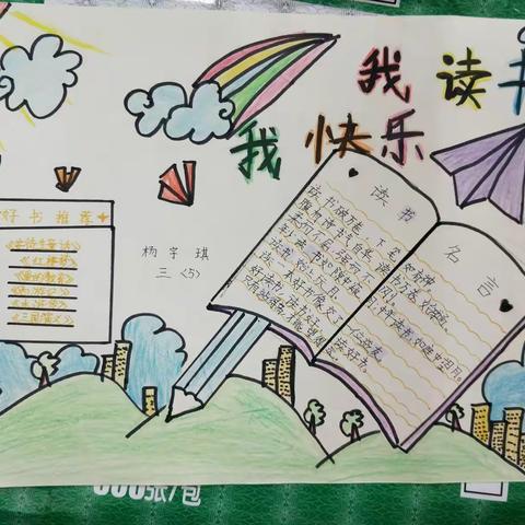 芳华春夏 书香浸润 丰县创新外国语小学三(5)班读书小报展示