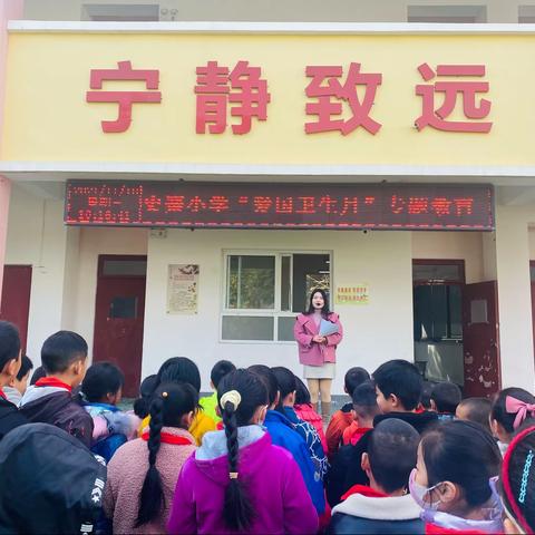 老道寺镇史寨小学“爱国卫生月”宣传活动