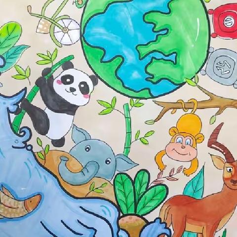 【保护生态环境，共建美丽家园】西营小学六年级组学生绘画作品展