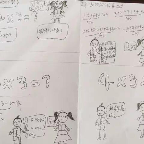 《乘法的初步认识》四格漫画