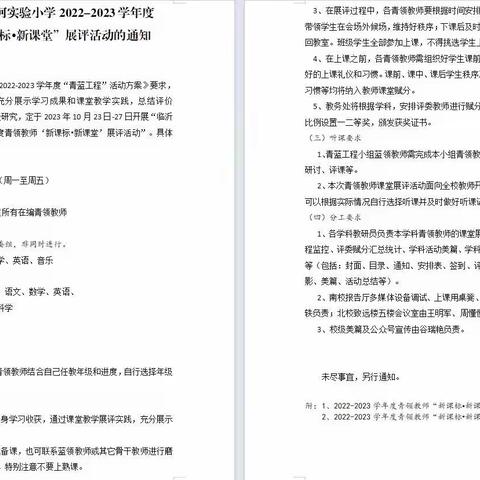 精磨细练求进步，青蓝相携沃新花——临沂沂河实验小学青领教师“新课标•新课堂”展评活动