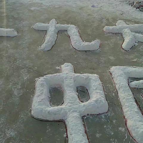 托里三中少先队雪雕比赛