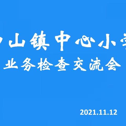 “以查促进，合力前行”——神山镇中心小学业务交流会