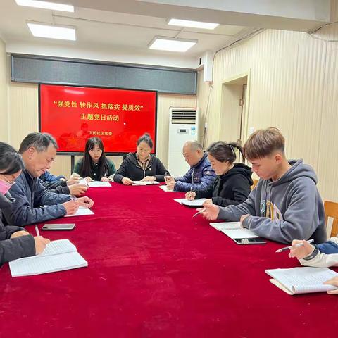 卫民社区开展“强党性、转作风、抓落实、提质效”主题党日活动