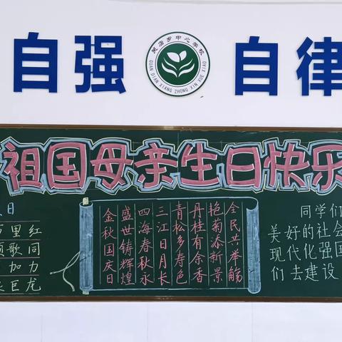 庆祝建党100周年系列活动之“童心向党，迎国庆”主题黑板报