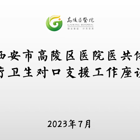医共体・工作动态 l 西安市高陵区医院医共体医疗卫生对口支援工作座谈会