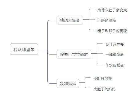 中二班课程故事《我从哪里来？》