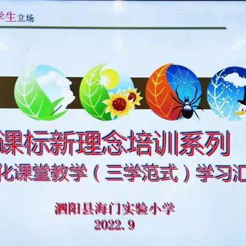 泗阳县海门实验小学开展九月份主题研讨--语文素养化课堂教学（“三学”范式）研讨活动