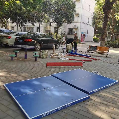 党建引领聚合力 健身器材换新颜